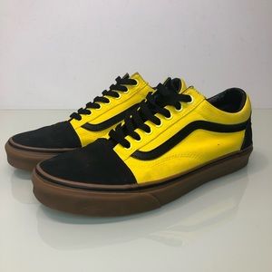 Vans Black & Yellow Brown Gum Bottom Custom